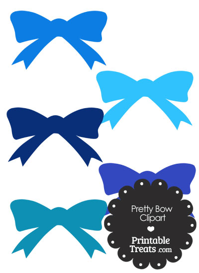 Blue Pretty Bow Clipart from PrintableTreats.com