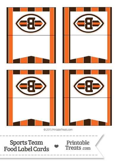 Browns Food Label Buffet Cards from PrintableTreats.com