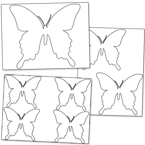 butterfly shape template printable treatscom