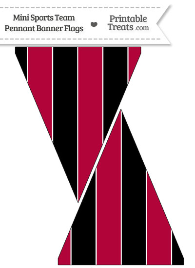 Cardinals Colors Mini Pennant Banner Flags from PrintableTreats.com