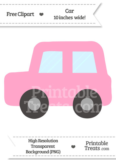 Carnation Pink Car Clipart from PrintableTreats.com