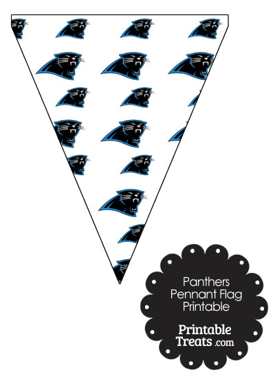Carolina Panthers Logo Pennant Banners from PrintableTreats.com