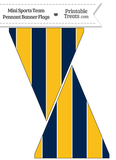 Chargers Colors Mini Pennant Banner Flags from PrintableTreats.com