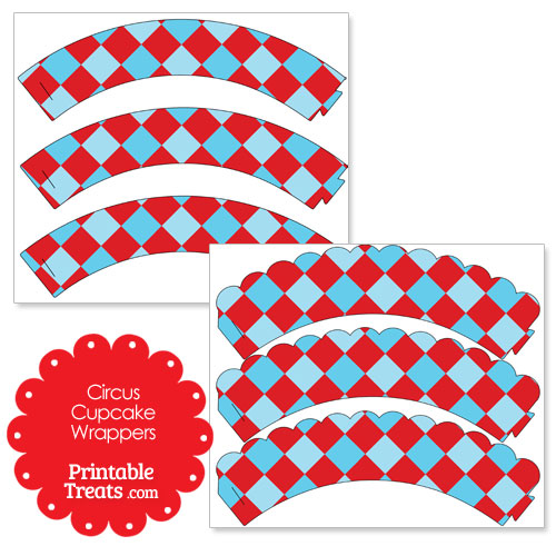 checkered circus cupcake wrappers