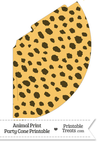 Cheetah Print Party Cone from PrintableTreats.com