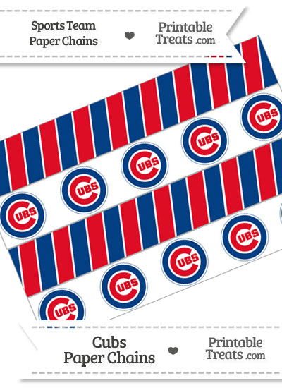 Chicago Cubs Paper Chains from PrintableTreats.com