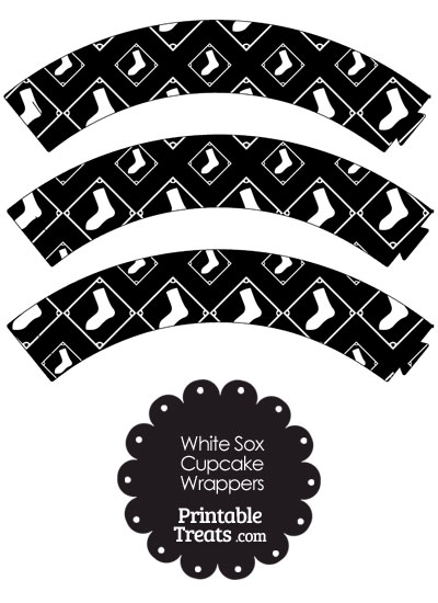 Chicago White Sox Logo Cupcake Wrappers from PrintableTreats.com