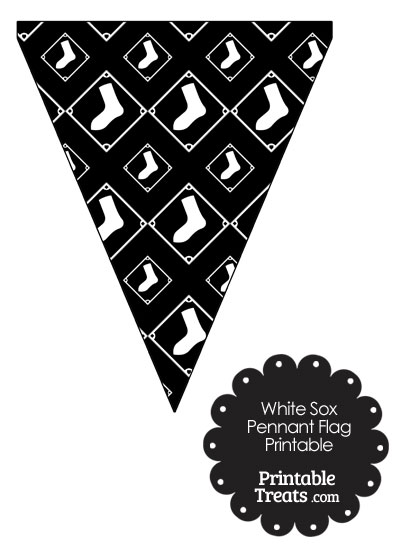 Chicago White Sox Logo Pennant Banners from PrintableTreats.com