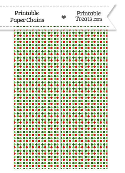 Christmas Dots Paper Chains from PrintableTreats.com