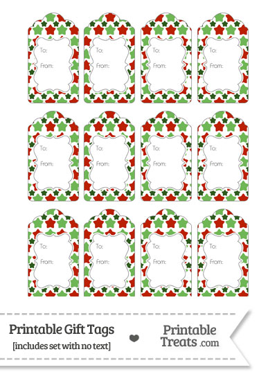 Christmas Stars Gift Tags from PrintableTreats.com