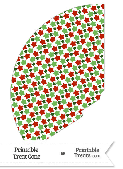 Christmas Stars Treat Cone from PrintableTreats.com