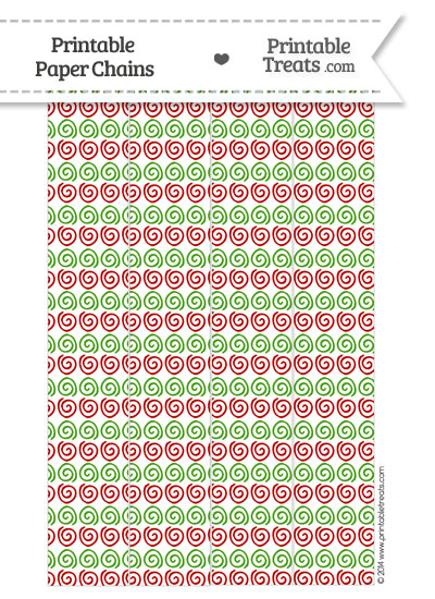 Christmas Swirls Paper Chains from PrintableTreats.com