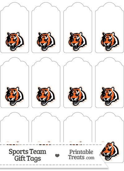 Cincinnati Bengals Gift Tags from PrintableTreats.com