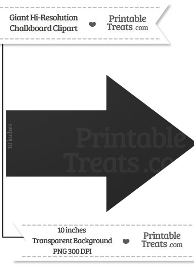 Clean Chalkboard Giant Arrow Clipart from PrintableTreats.com