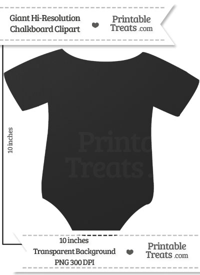 Clean Chalkboard Giant Baby Onesie Clipart from PrintableTreats.com