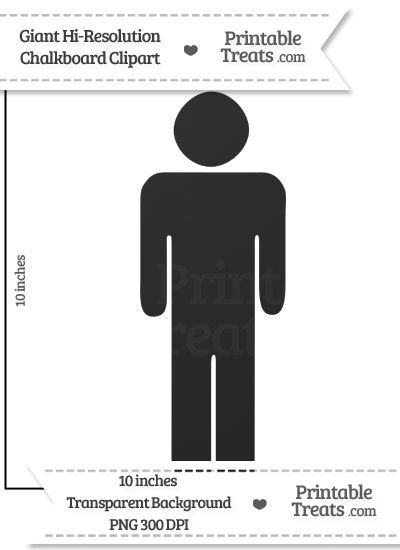 Clean Chalkboard Giant Boy Pictograph Clipart from PrintableTreats.com