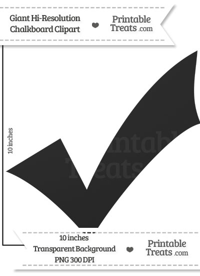 Clean Chalkboard Giant Checkmark Clipart from PrintableTreats.com