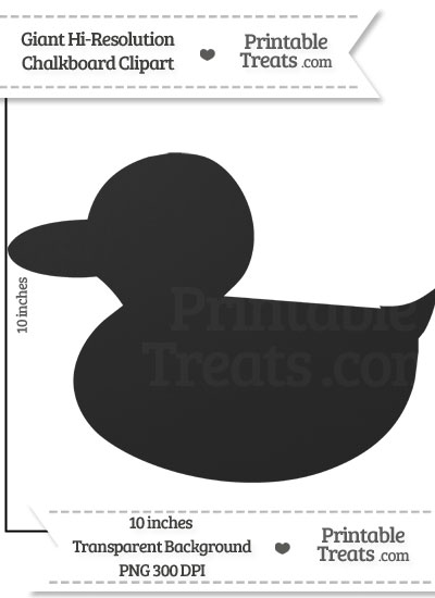 Clean Chalkboard Giant Duckling Clipart from PrintableTreats.com