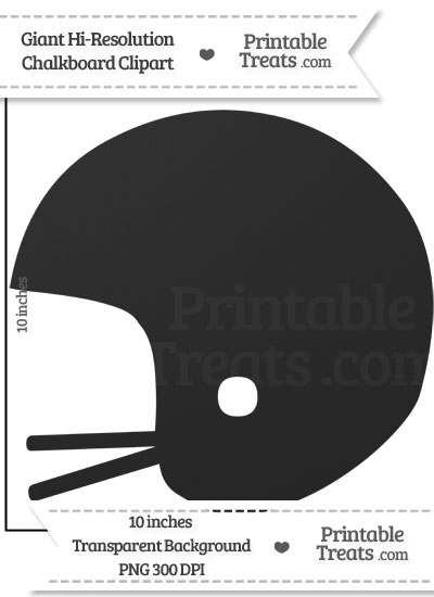 Clean Chalkboard Giant Football Helmet Clipart from PrintableTreats.com