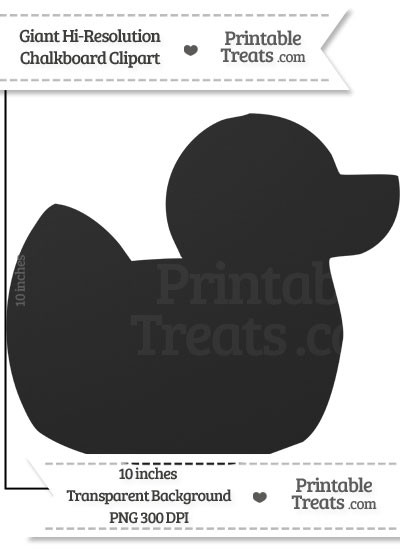 Clean Chalkboard Giant Rubber Ducky Clipart from PrintableTreats.com