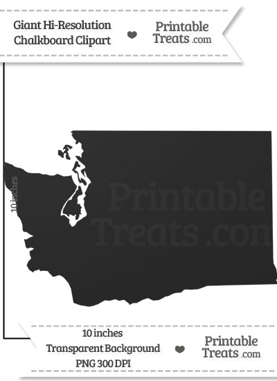 Clean Chalkboard Giant Washington State Clipart from PrintableTreats.com