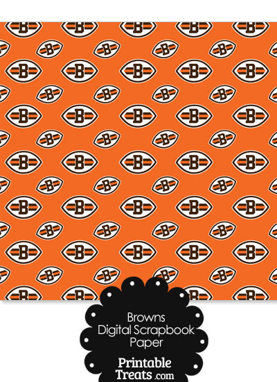 Cleveland Browns Logo Digital Paper from PrintableTreats.com