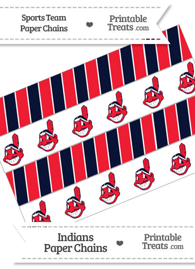 Cleveland Indians Paper Chains from PrintableTreats.com