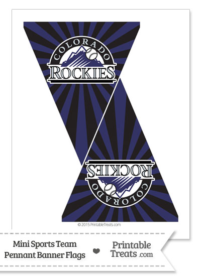 Colorado Rockies Mini Pennant Banner Flags from PrintableTreats.com