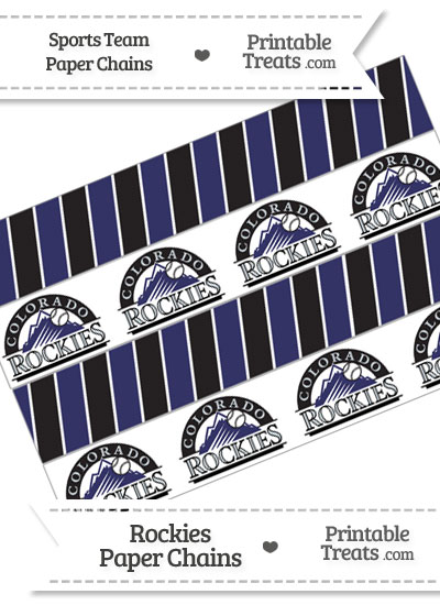 Colorado Rockies Paper Chains from PrintableTreats.com
