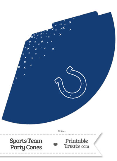 Colts Party Cone Printable from PrintableTreats.com