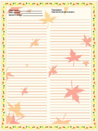 compassion autumn leaves stationery