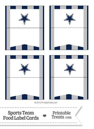 Cowboys Food Label Buffet Cards from PrintableTreats.com