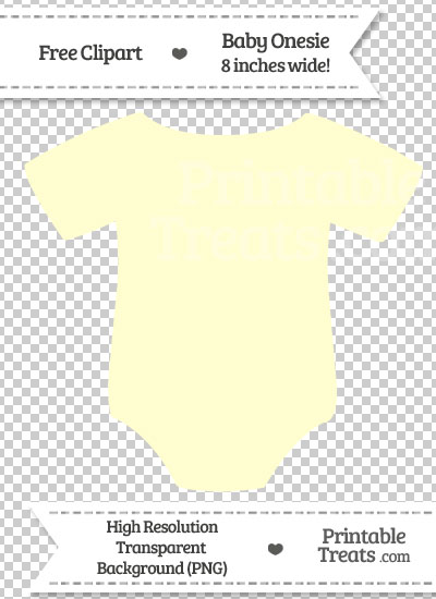 Cream Baby Onesie Clipart from PrintableTreats.com