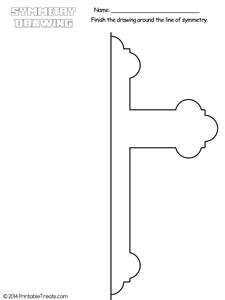 cross symmetry drawing worksheet