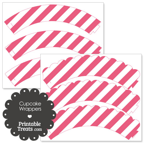 cupcake wrappers with pink stripes