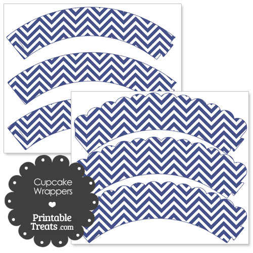 dark blue chevron cupcake wrappers