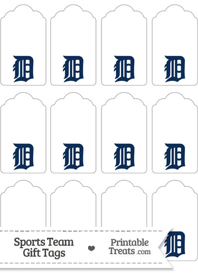 Detroit Tigers Gift Tags from PrintableTreats.com