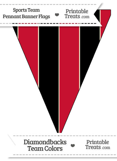 Diamondbacks Colors Pennant Banner Flag from PrintableTreats.com