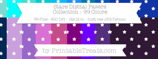 Download 99 Colors Stars Digital Paper from PrintableTreats.com