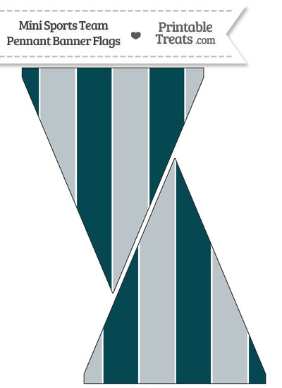 Eagles Colors Mini Pennant Banner Flags from PrintableTreats.com