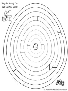 easter maze printable