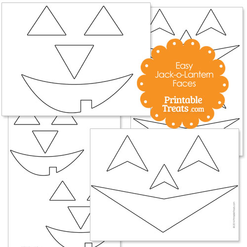 easy printable jack o lantern faces