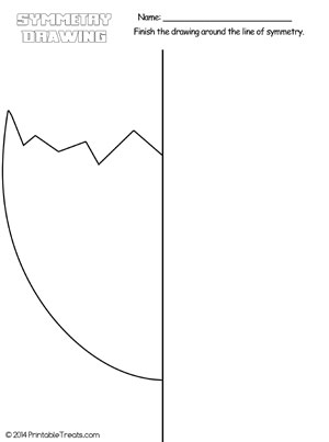 egg shell symmetry drawing worksheet
