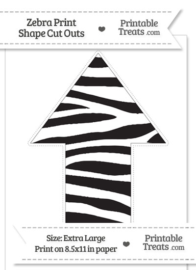 Extra Large Zebra Print Arrow Cut Out from PrintableTreats.com