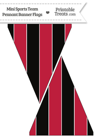 Falcons Colors Mini Pennant Banner Flags from PrintableTreats.com