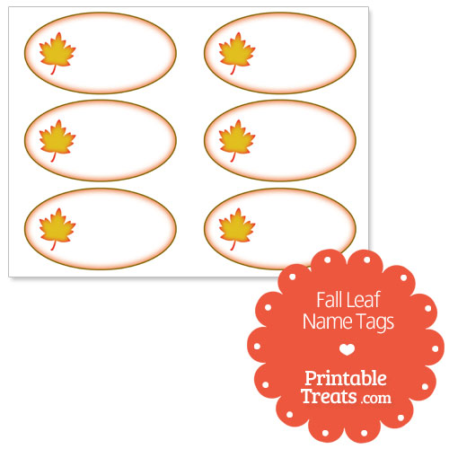 fall leaf name tags printable treats com