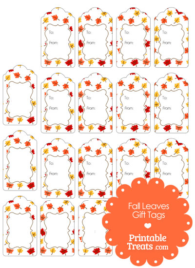 Fall Leaves Gift Tags from PrintableTreats.com