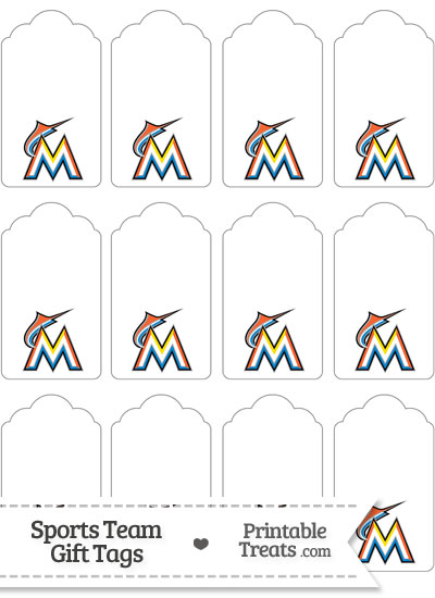 Florida Marlins Gift Tags from PrintableTreats.com