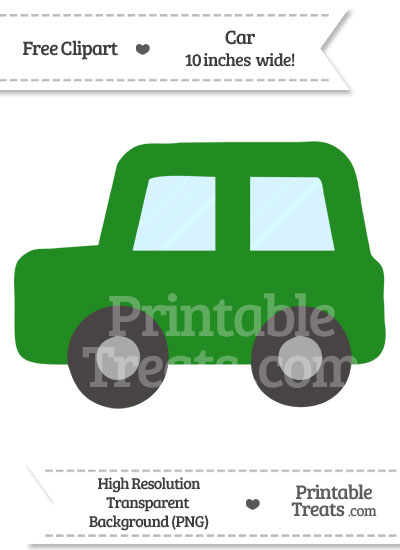 Forest Green Car Clipart from PrintableTreats.com