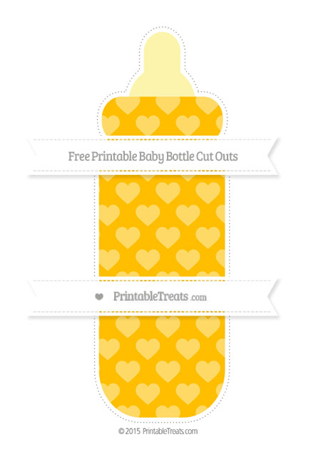 Free Amber Heart Pattern Extra Large Baby Bottle Cut Outs